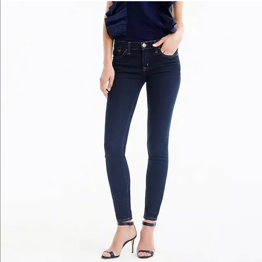 J.Crew 8” Toothpick Skinny Jeans Classic Rinse 24
